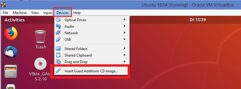 use guest additions virtualbox
