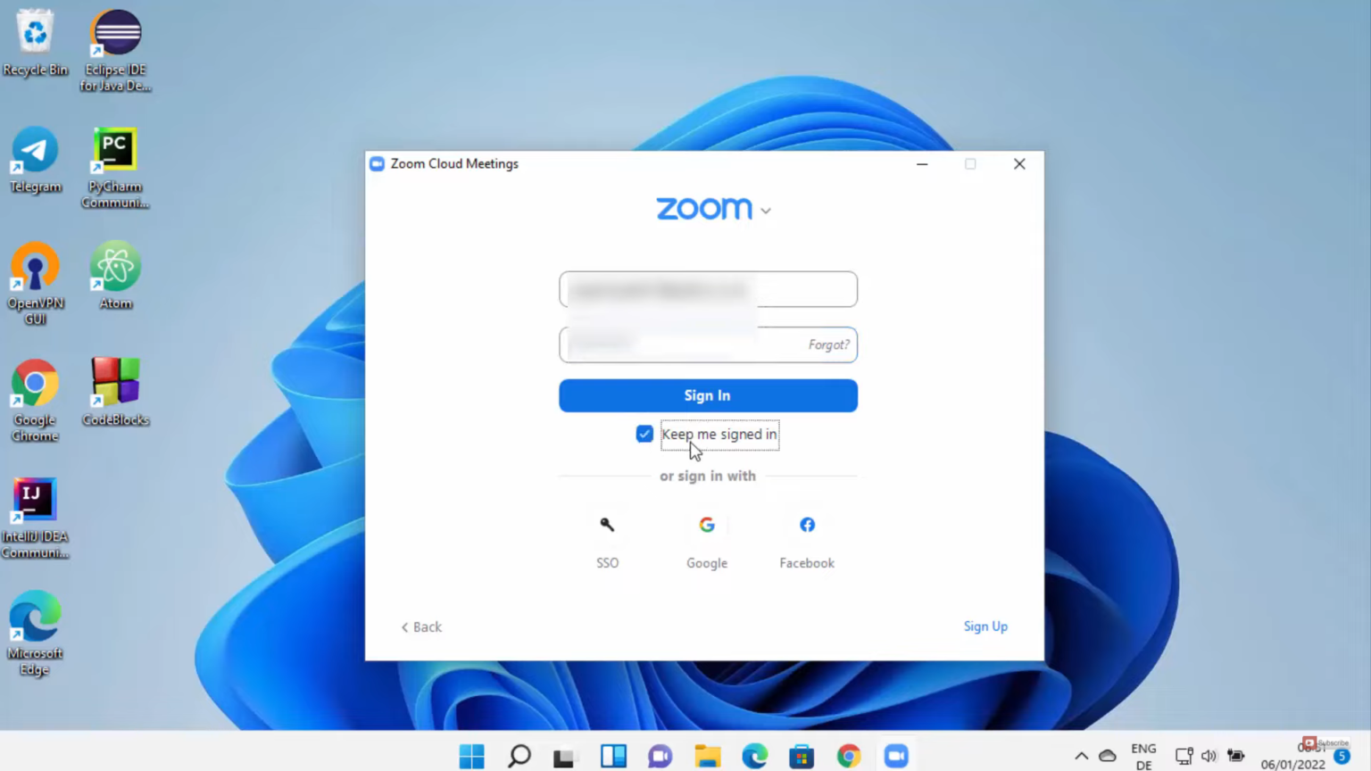 zoom installation windows