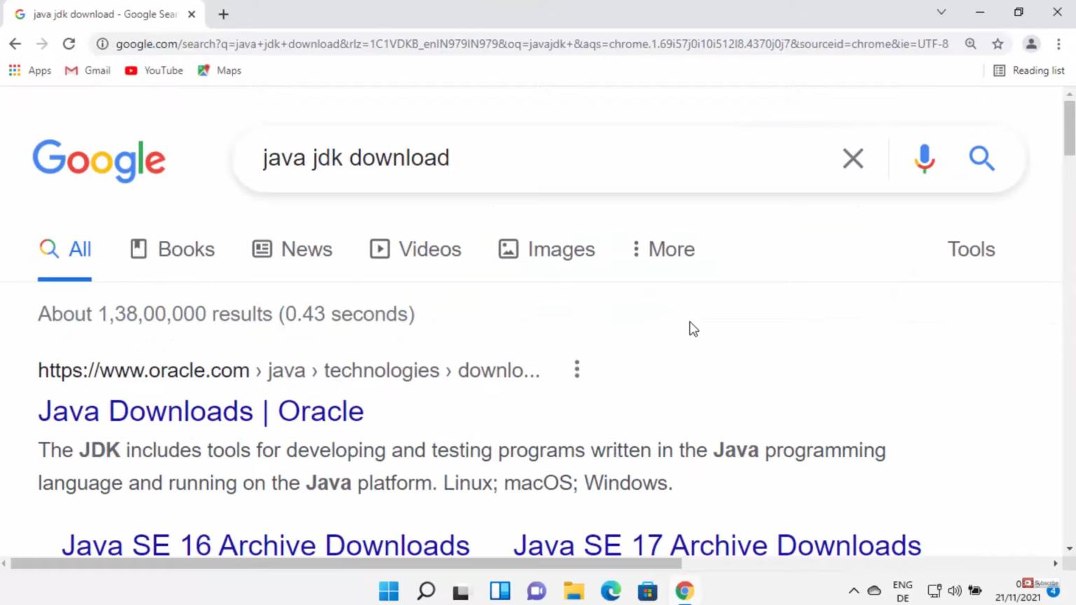 Create your first Java application